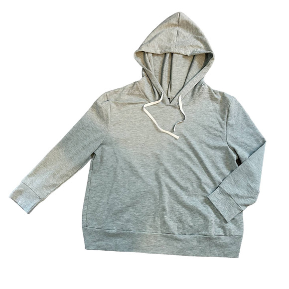 🛍️ Yandy.com Active Gray Hooded Long Sleeve Shirt Womens Size S - Picture 1 of 5
